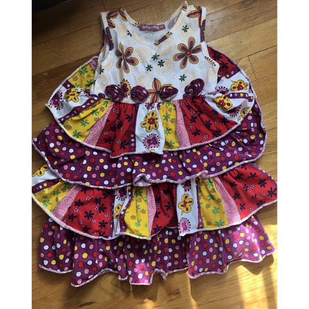 Jelly The Pug Size 6X Verbena Tank Tiered Dress